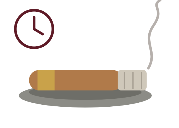 Rest it in the ashtray illustration