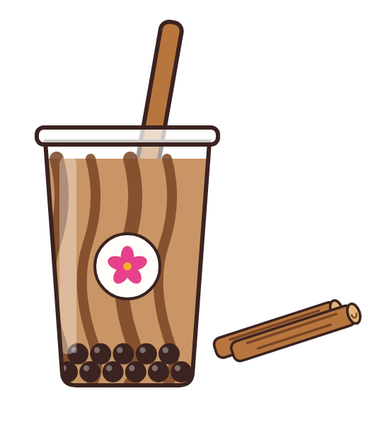 Cinnamon chai illustration