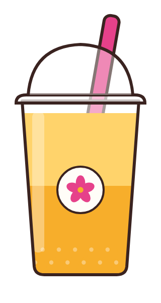 Mango fruit tea illustration