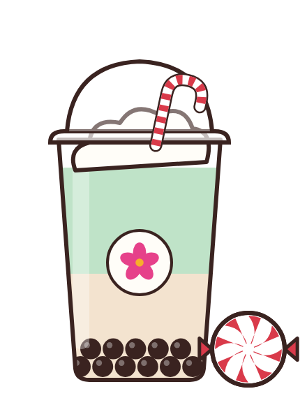 Peppermint cream illustration
