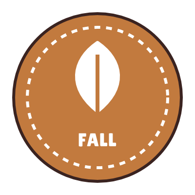 Fall menu badge illustration
