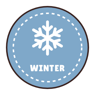 Winter menu badge illustration