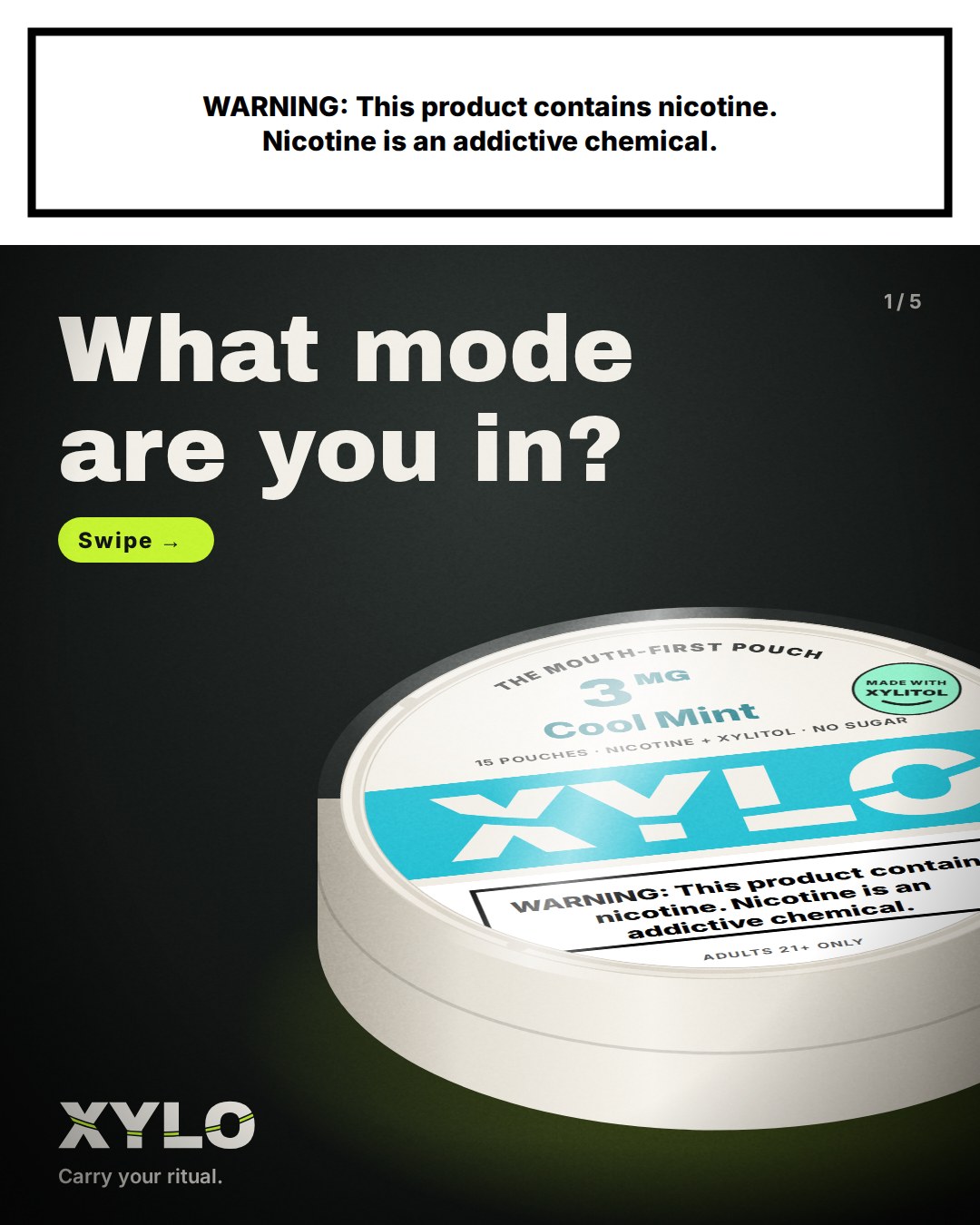 Slide 1: What mode are you in? A Cool Mint can, cropped large
